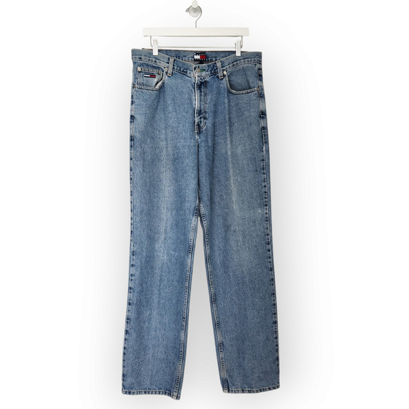 Vintage 90s Mens Tommy Hilfiger Tommy Classic Straight Leg Jeans Loose Fit 34 - Picture 1 of 11